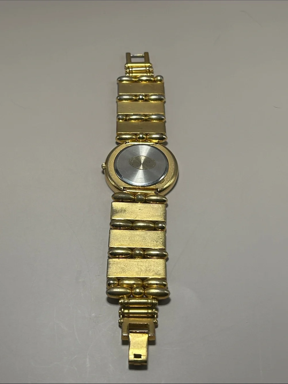 Costume Jewelry Gold-Tone Bracelet Watch with Decorative Dial